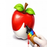 Easy Apple Coloring Book